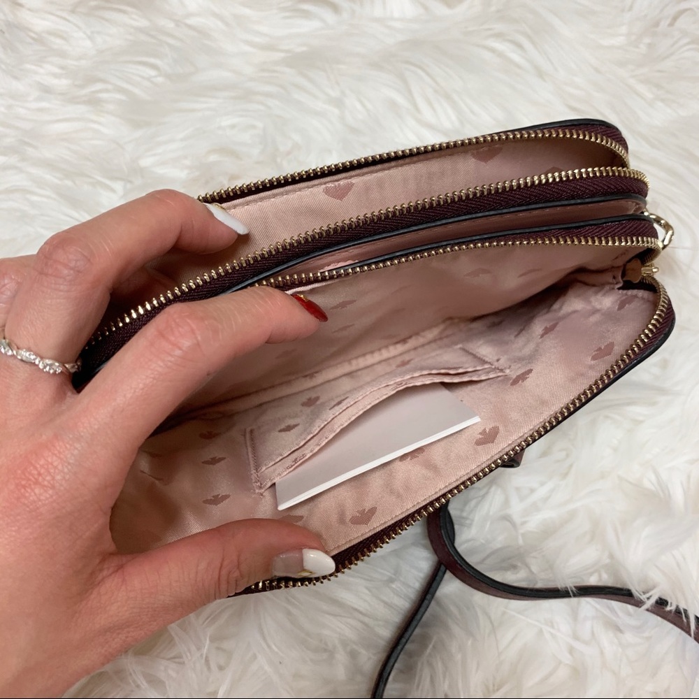 Kate Spade Small Crossbody Floral Pup Double Zip - Picture 6 of 7